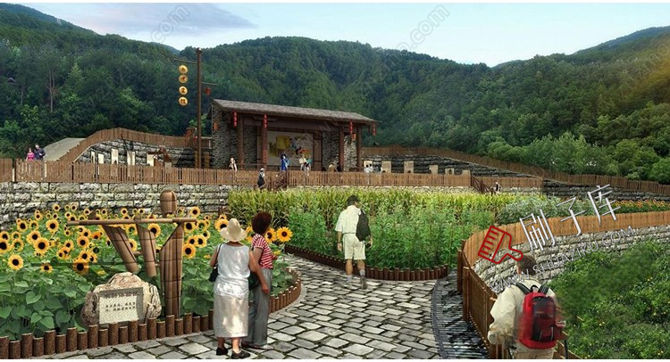 图片[25]-新中式美丽乡村农业生态旅游文化广场民宿公园建筑景观SU模型CAD-刷子库