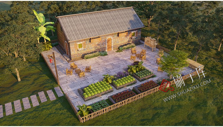 图片[24]-新中式美丽乡村农业生态旅游文化广场民宿公园建筑景观SU模型CAD-刷子库