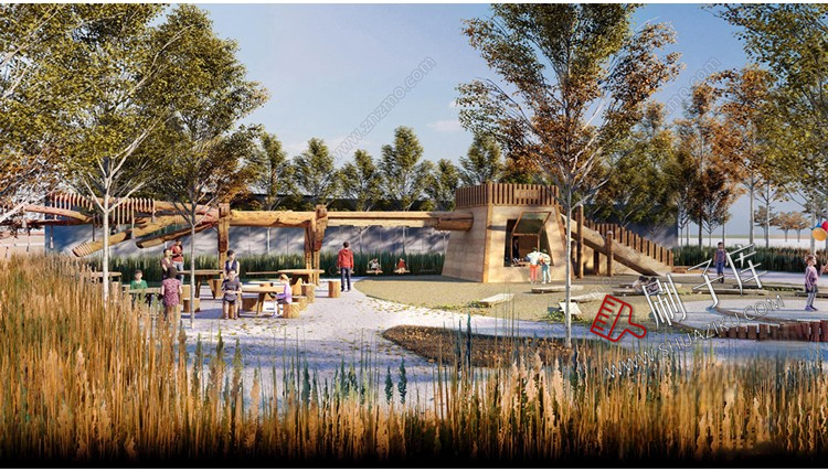 图片[32]-新中式美丽乡村农业生态旅游文化广场民宿公园建筑景观SU模型CAD-刷子库