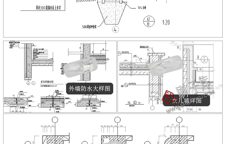 图片[22]-建筑设计院CAD通用详图节点大样图楼梯地面屋面钢结构施工图素材-刷子库