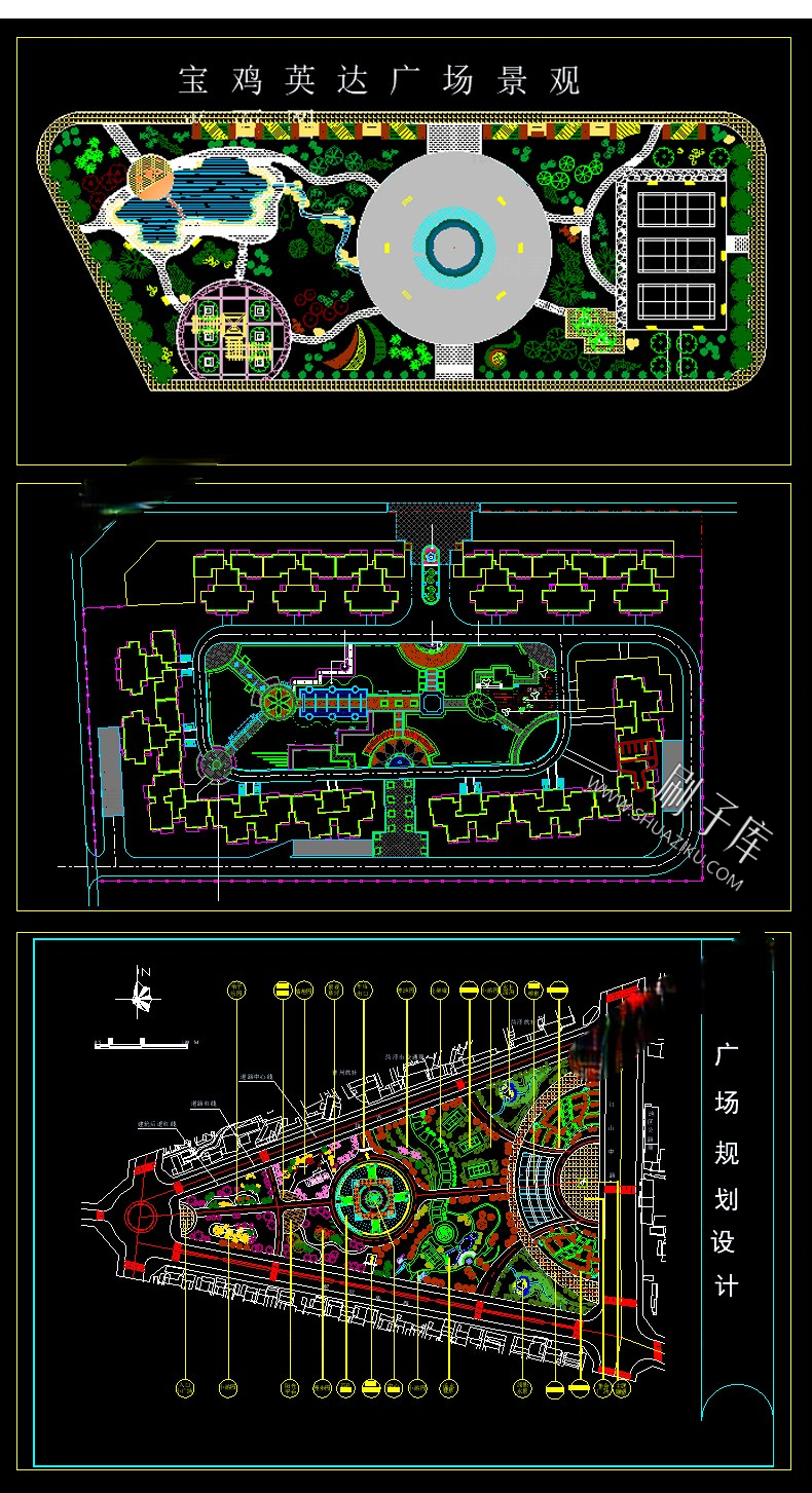 图片[2]-河道湿地公园广场现代社区园林景观规划平面设计方案CAD施工图纸-刷子库