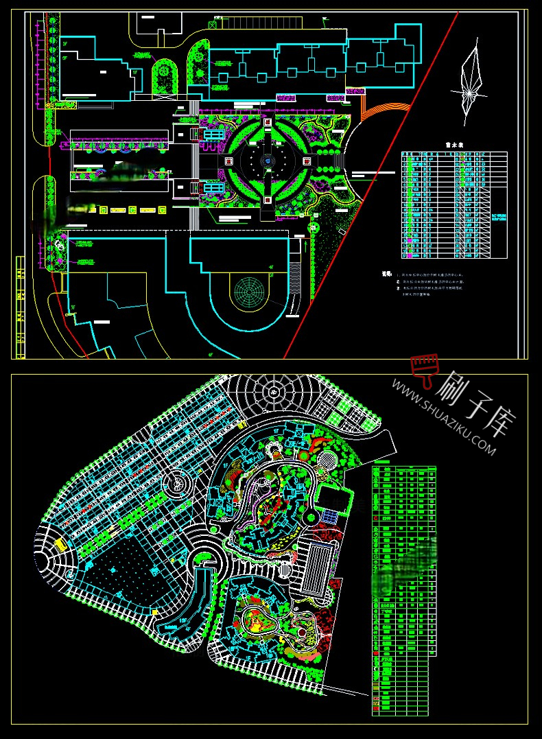 图片[5]-河道湿地公园广场现代社区园林景观规划平面设计方案CAD施工图纸-刷子库