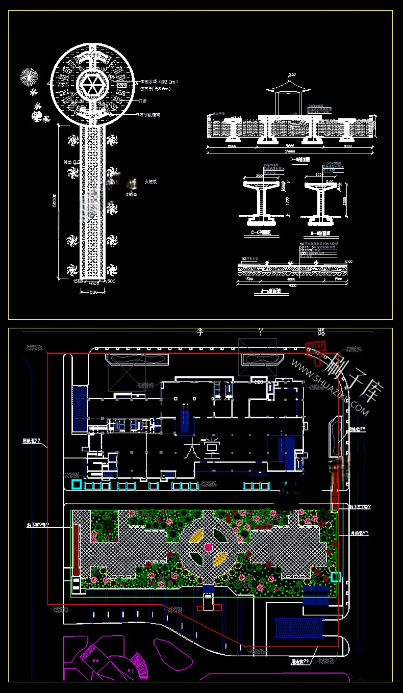 图片[9]-河道湿地公园广场现代社区园林景观规划平面设计方案CAD施工图纸-刷子库