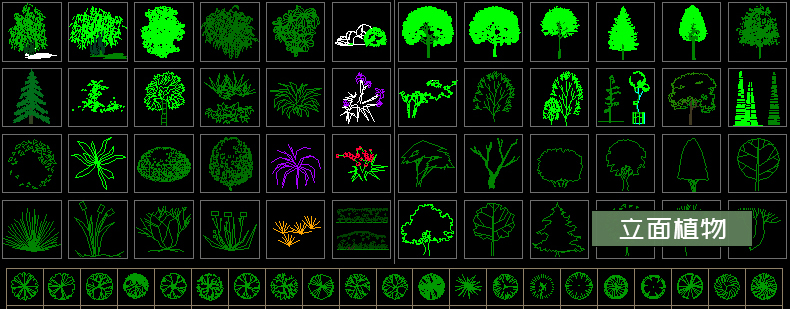 图片[7]-园林景观设计CAD植物图块人物平面立面铺装拼花施工图库图例素材-刷子库