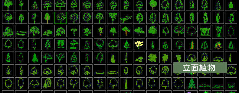 图片[15]-园林景观设计CAD植物图块人物平面立面铺装拼花施工图库图例素材-刷子库