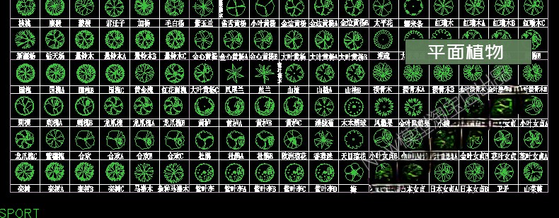 图片[18]-园林景观设计CAD植物图块人物平面立面铺装拼花施工图库图例素材-刷子库