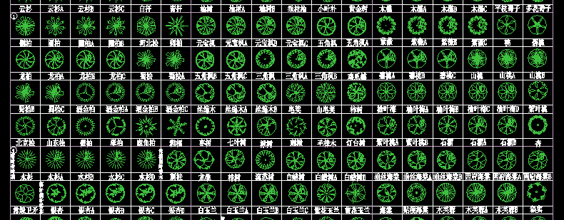 图片[17]-园林景观设计CAD植物图块人物平面立面铺装拼花施工图库图例素材-刷子库