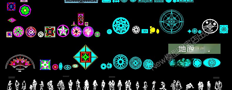 图片[22]-园林景观设计CAD植物图块人物平面立面铺装拼花施工图库图例素材-刷子库