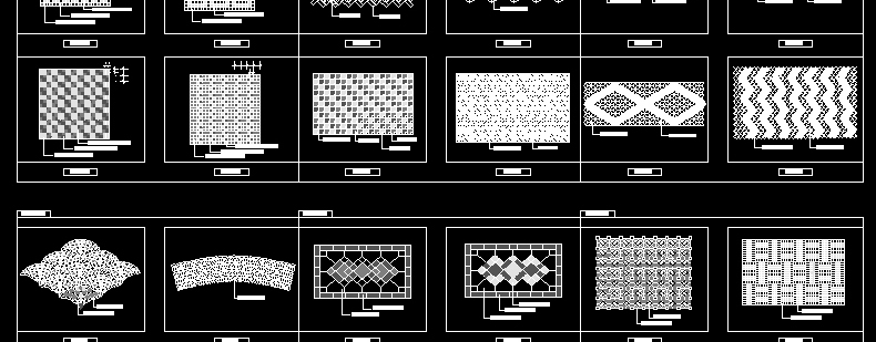 图片[25]-园林景观设计CAD植物图块人物平面立面铺装拼花施工图库图例素材-刷子库