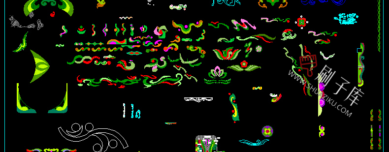 图片[33]-园林景观设计CAD植物图块人物平面立面铺装拼花施工图库图例素材-刷子库