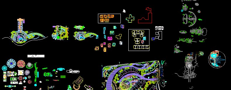 图片[38]-园林景观设计CAD植物图块人物平面立面铺装拼花施工图库图例素材-刷子库