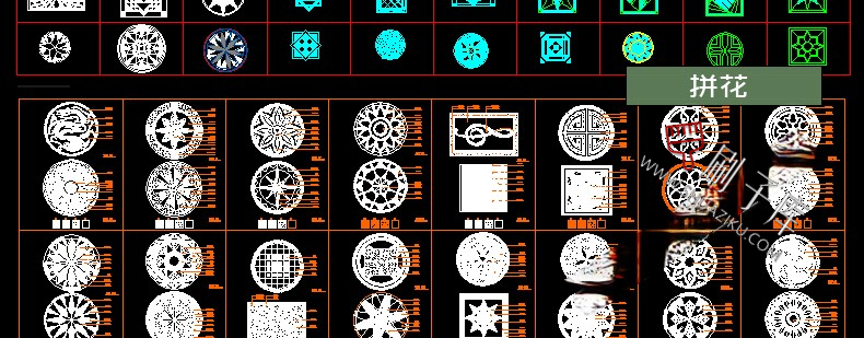 图片[48]-园林景观设计CAD植物图块人物平面立面铺装拼花施工图库图例素材-刷子库