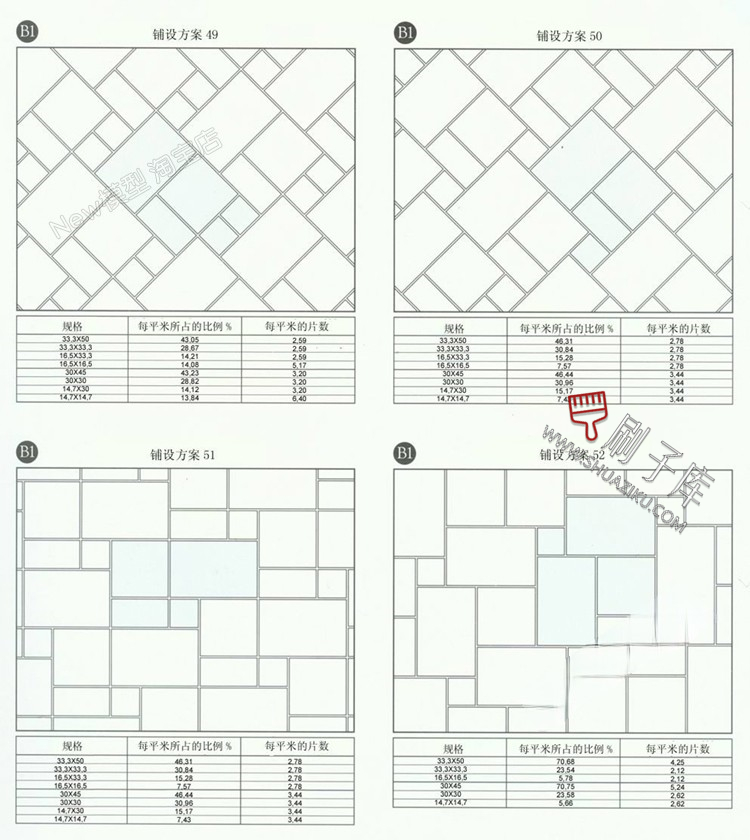 图片[13]-CAD建筑园林道路地面广场铺装铺地纹理纹路填充图案自定义素材-刷子库