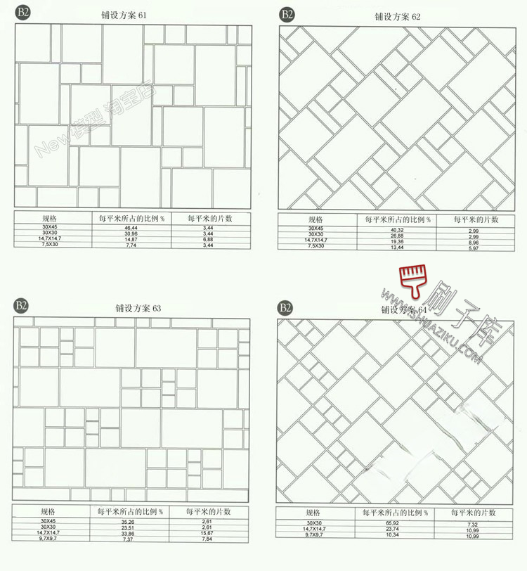 图片[17]-CAD建筑园林道路地面广场铺装铺地纹理纹路填充图案自定义素材-刷子库