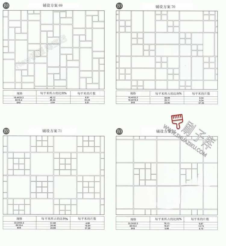 图片[19]-CAD建筑园林道路地面广场铺装铺地纹理纹路填充图案自定义素材-刷子库