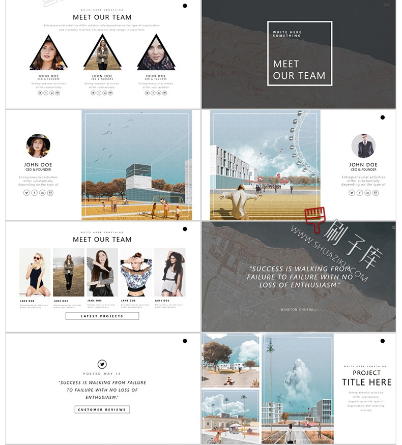 图片[21]-建筑景观园林规划作品集ppt模板国外小清新设计项目方案汇报排版-刷子库