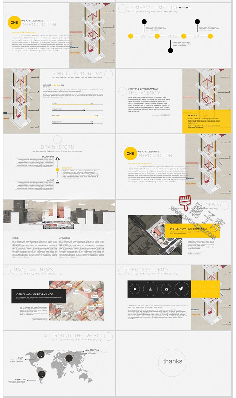 图片[23]-建筑景观园林规划作品集ppt模板国外小清新设计项目方案汇报排版-刷子库