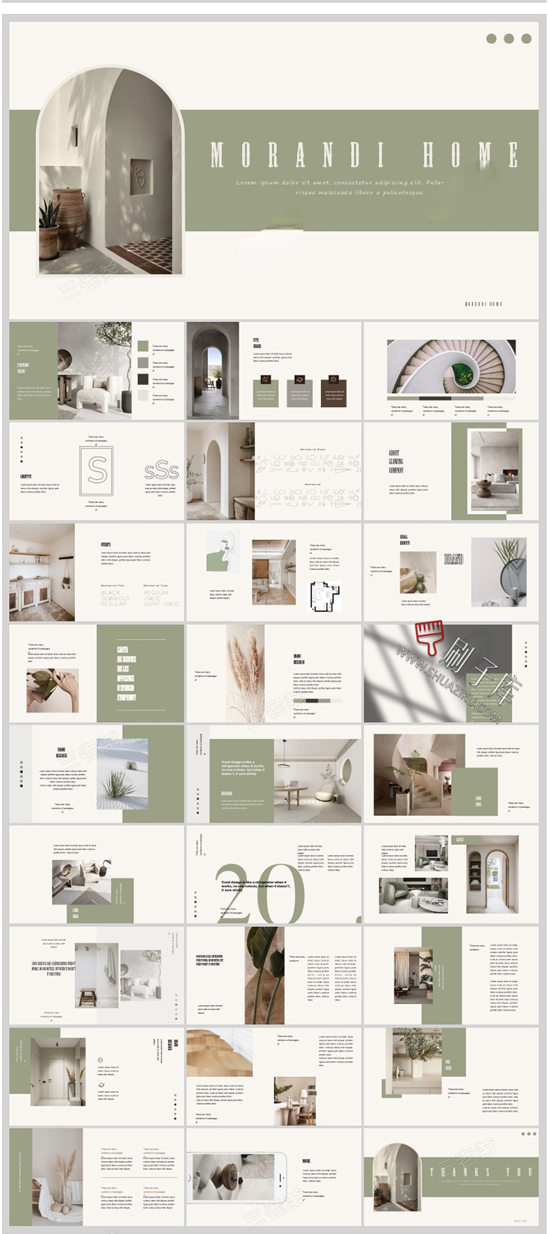 图片[13]-十二系-室内高端设计侘寂奶油风PPT模板排版方案汇报家居简约风格素材库-刷子库