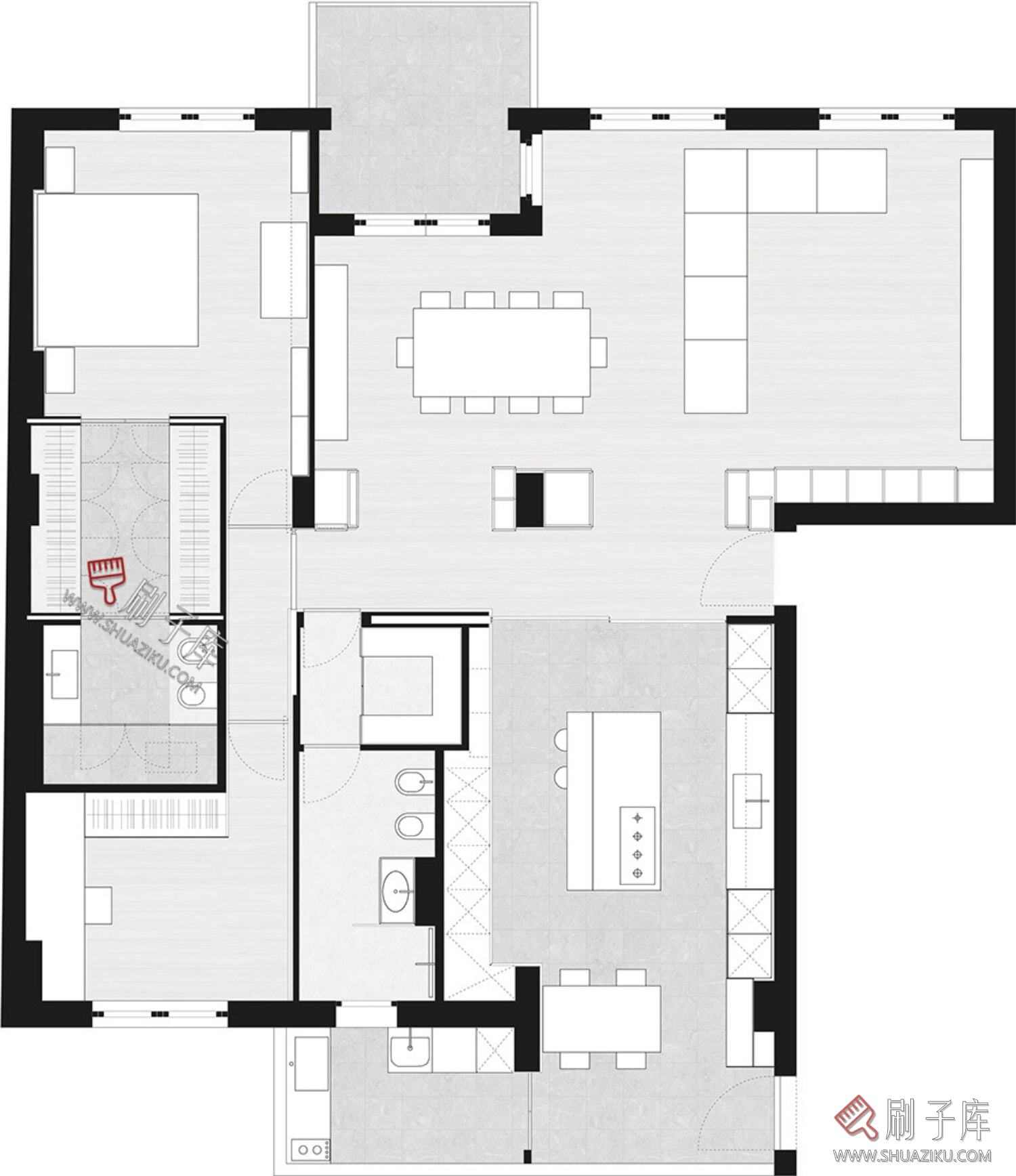 图片[3]-私宅-公寓-一至四居室空间平面图合集（945张）-刷子库