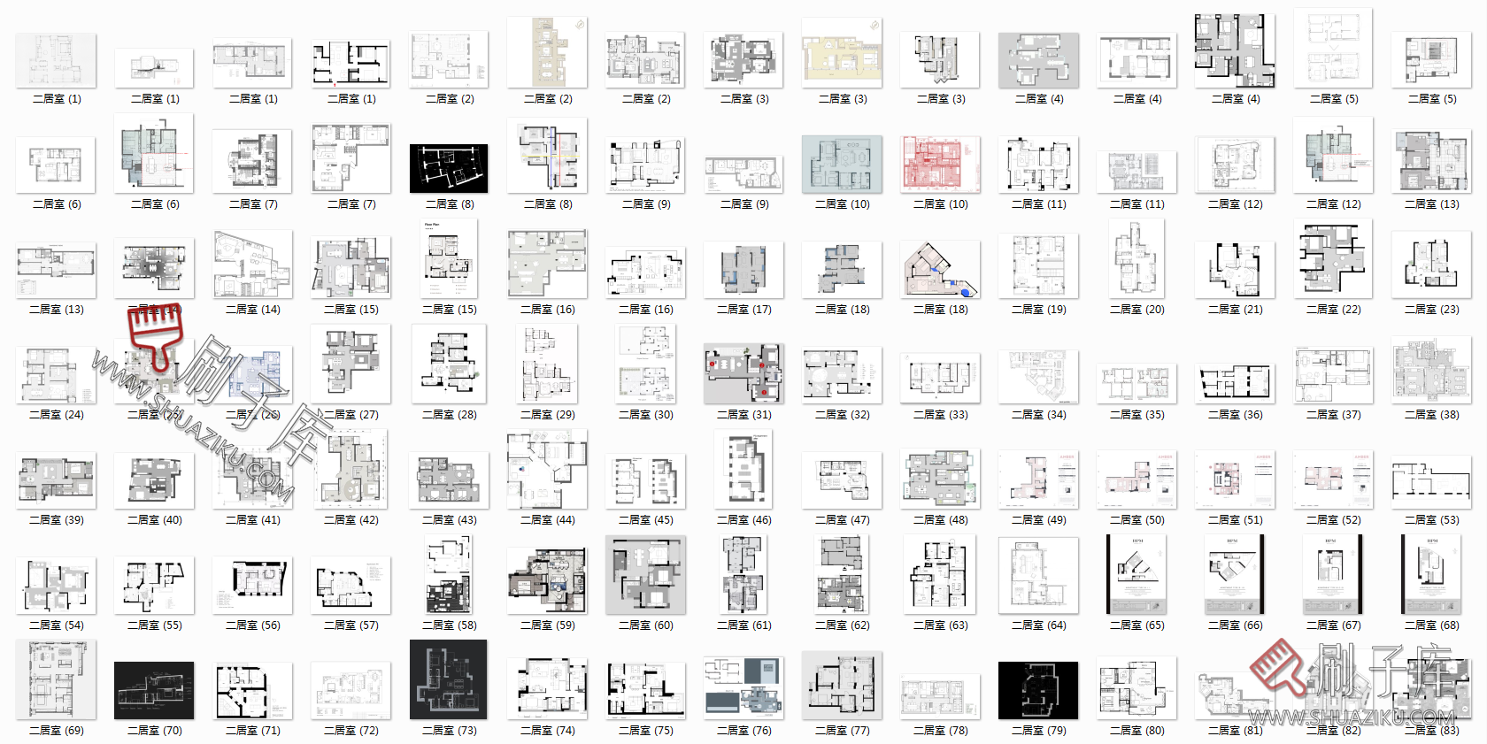 图片[9]-私宅-公寓-一至四居室空间平面图合集（945张）-刷子库