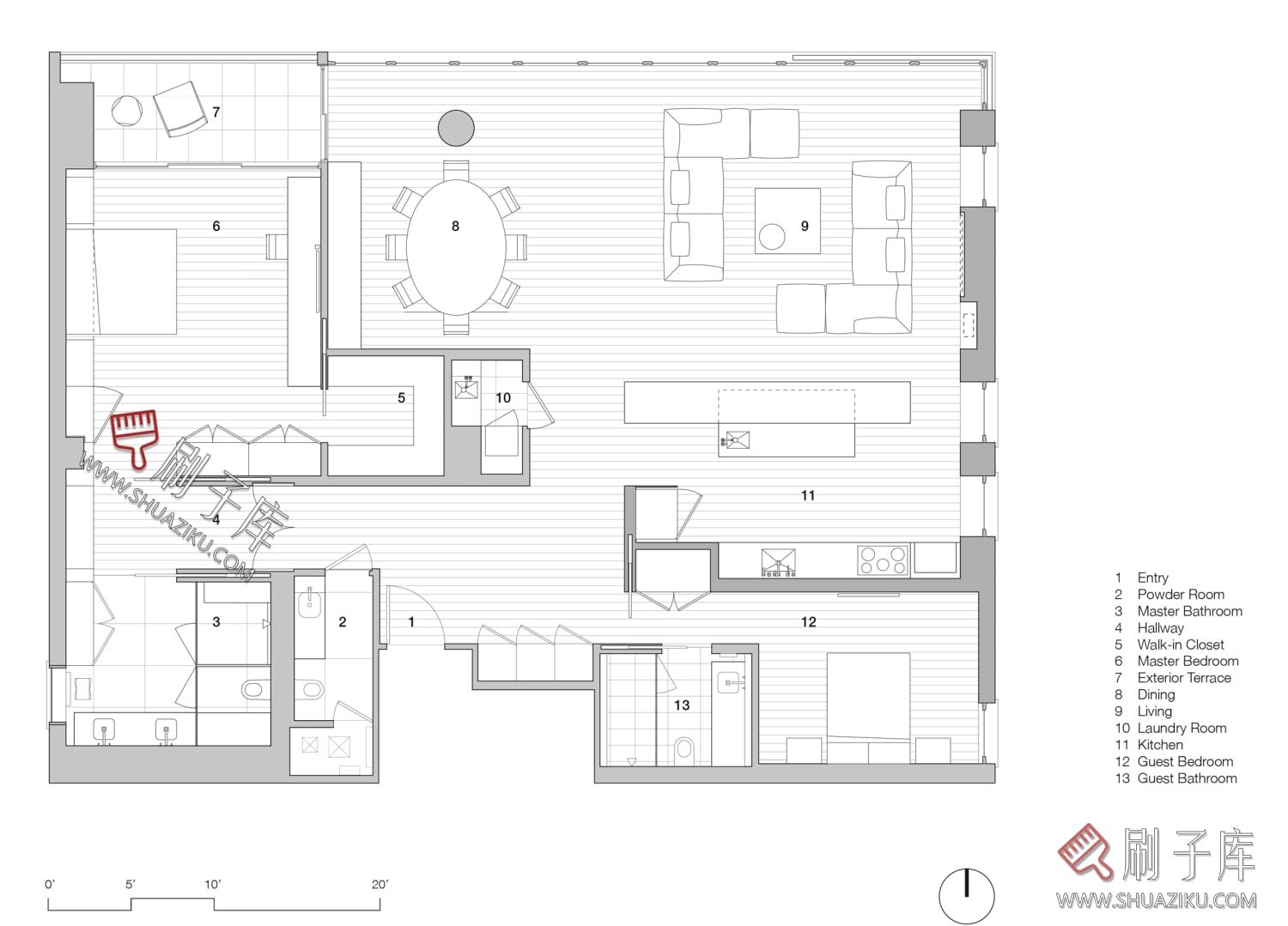 图片[11]-私宅-公寓-一至四居室空间平面图合集（945张）-刷子库