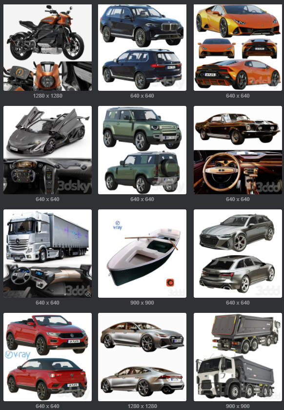 图片[6]-186 款交通工具专业车型-刷子库