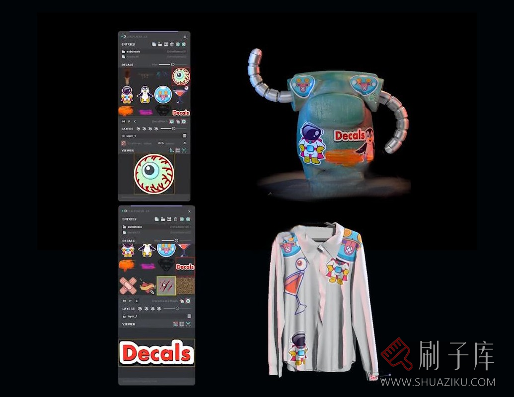 图片[1]-DecalPlacer 1.5 贴图摆放-刷子库