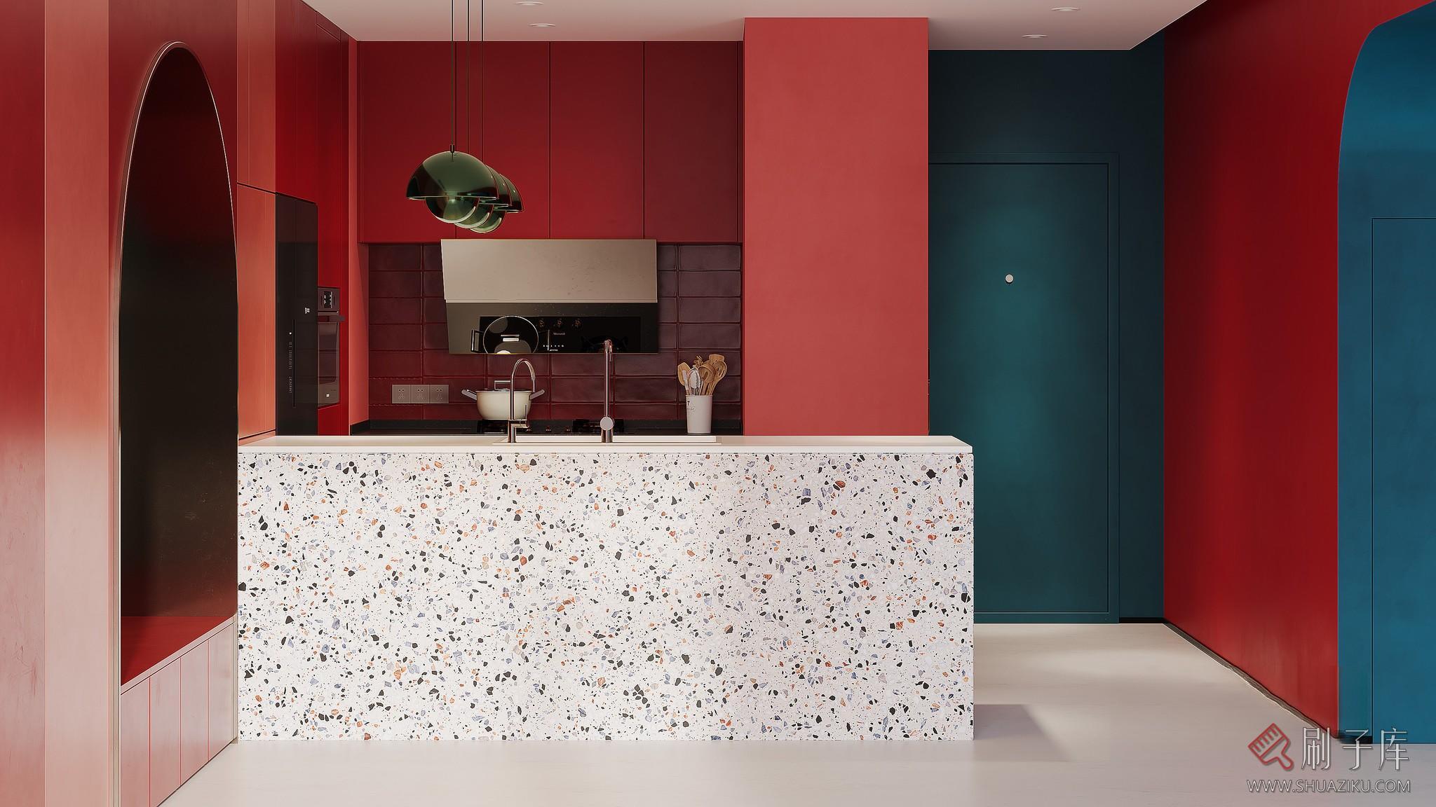 图片[2]-单身公寓客餐厅写实场景-刷子库