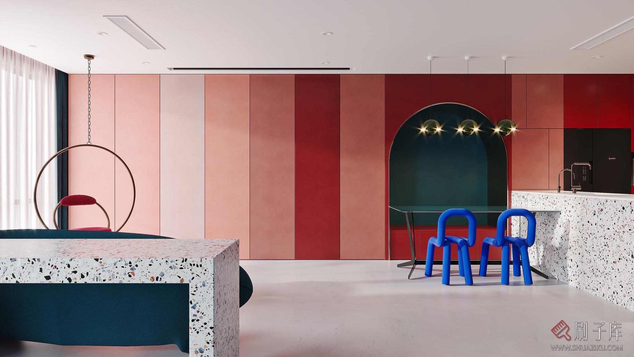 图片[6]-单身公寓客餐厅写实场景-刷子库