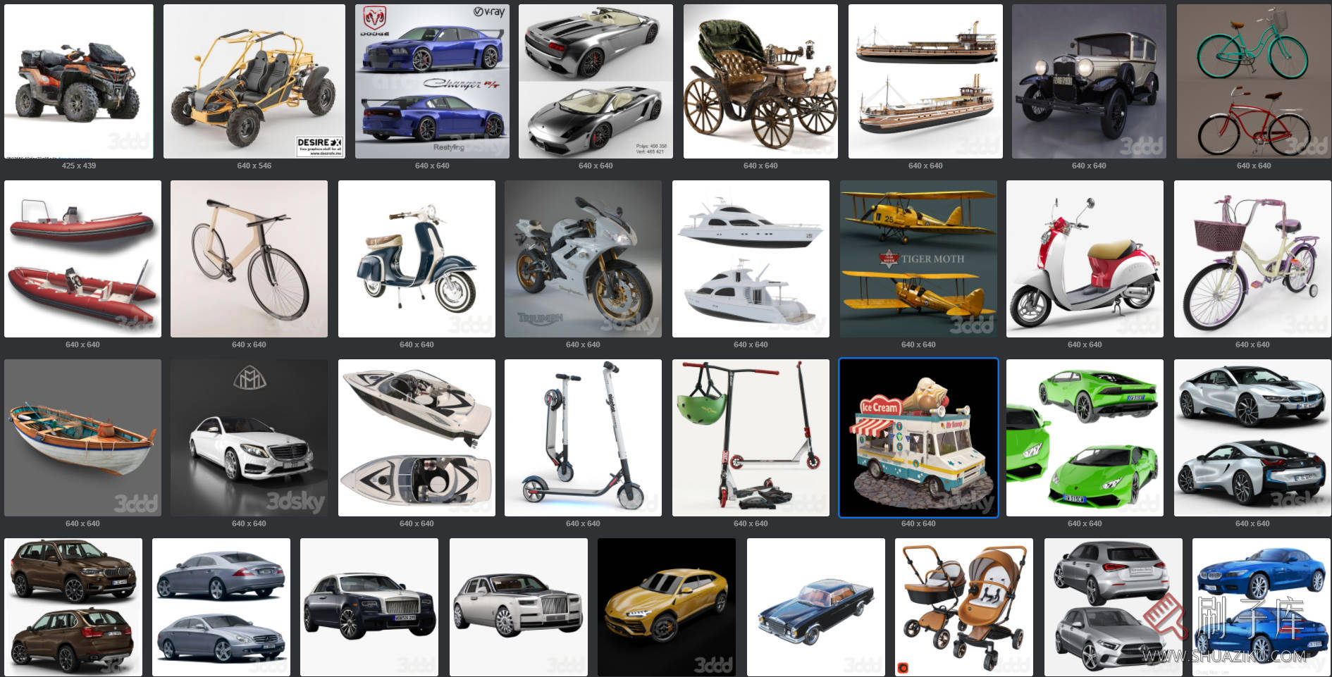 图片[2]-交通工具专业车型3dmax模型186 款-刷子库