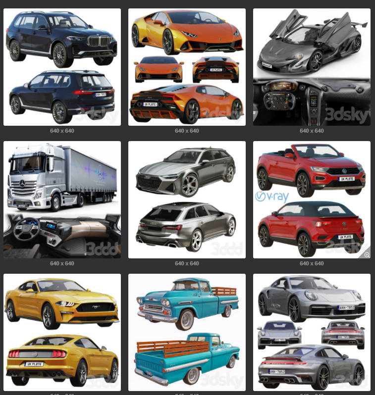 交通工具专业车型3dmax模型186 款-刷子库
