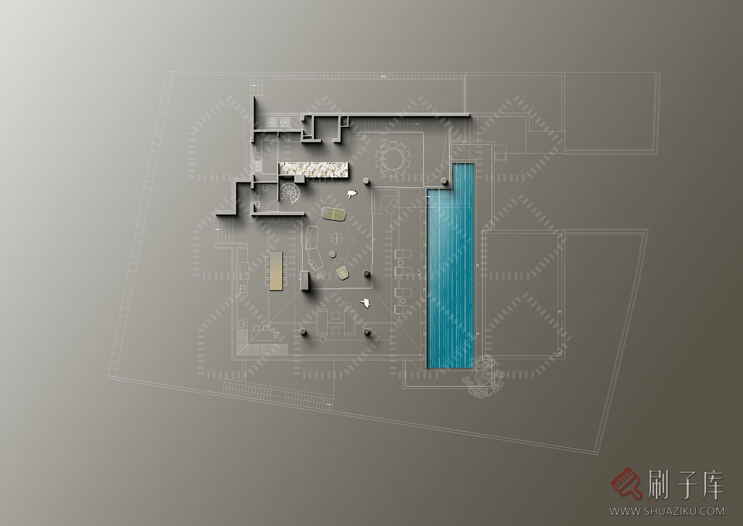 1.84G/1套海景别墅光影平面图PSD源文件+原版插件-4