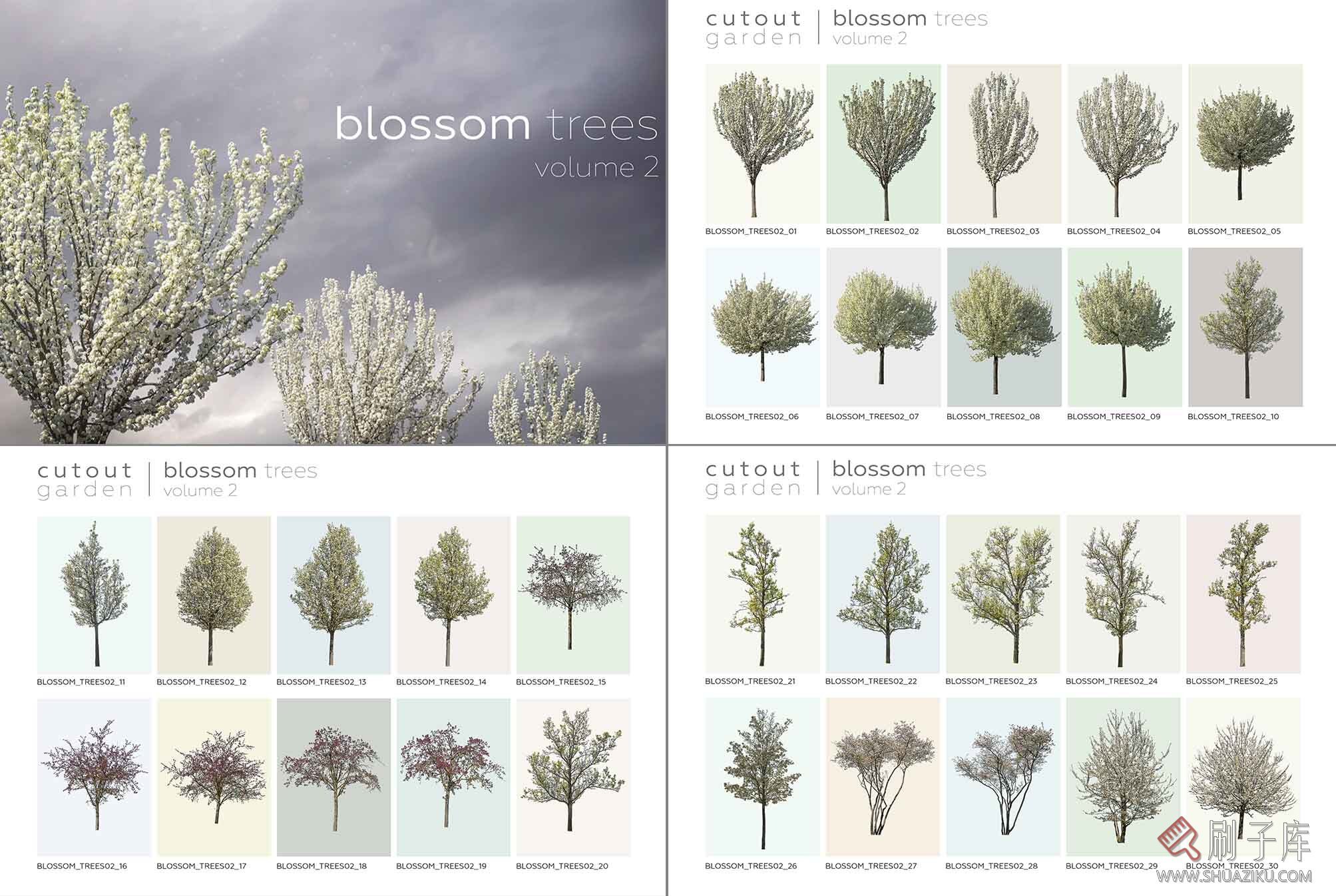 390个顶级效果图后期树合集,PSD+PNG+PDF/25G-4 390个顶级效果图后期树合集,PSD+PNG+PDF/25G-4