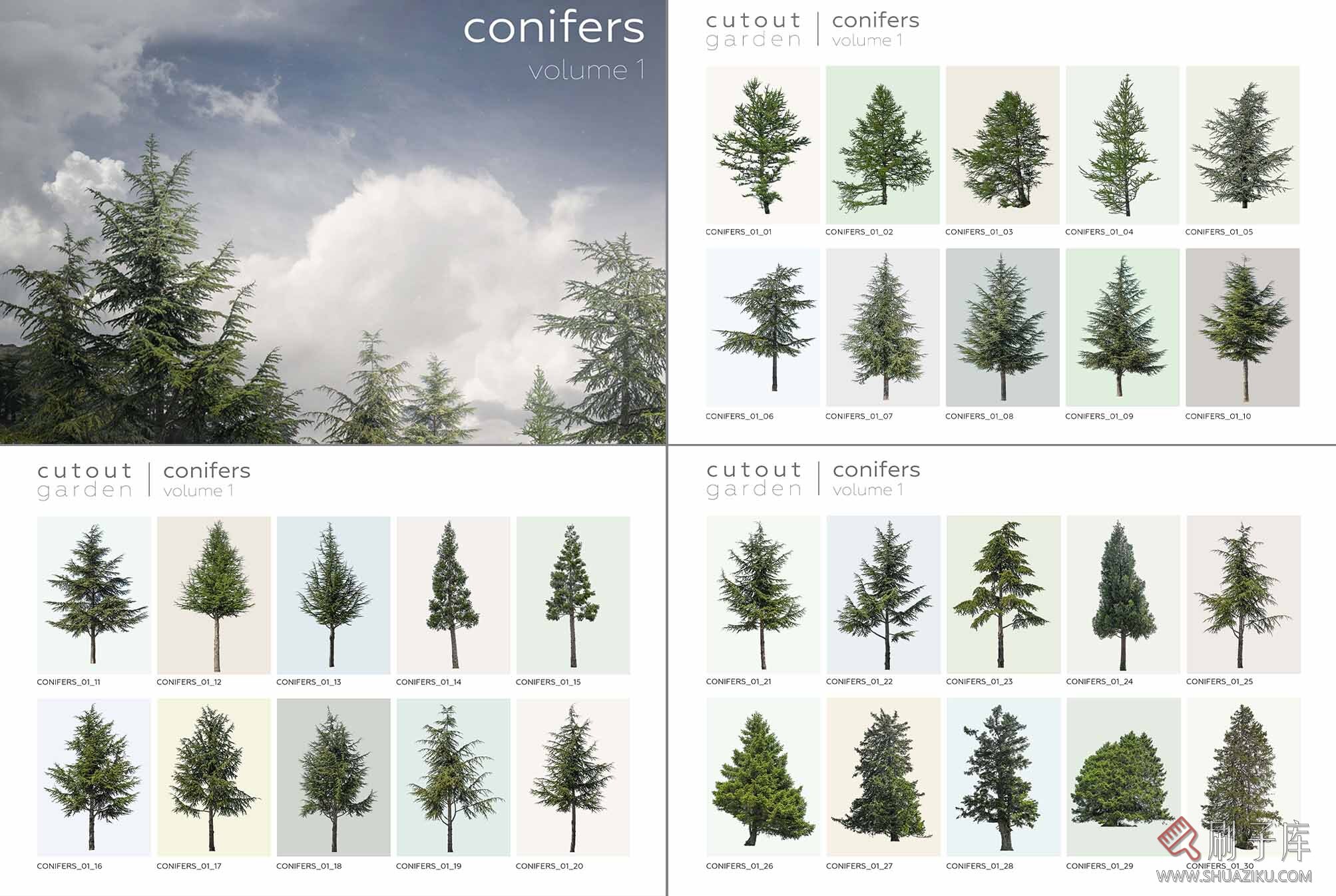 390个顶级效果图后期树合集,PSD+PNG+PDF/25G-5 390个顶级效果图后期树合集,PSD+PNG+PDF/25G-5