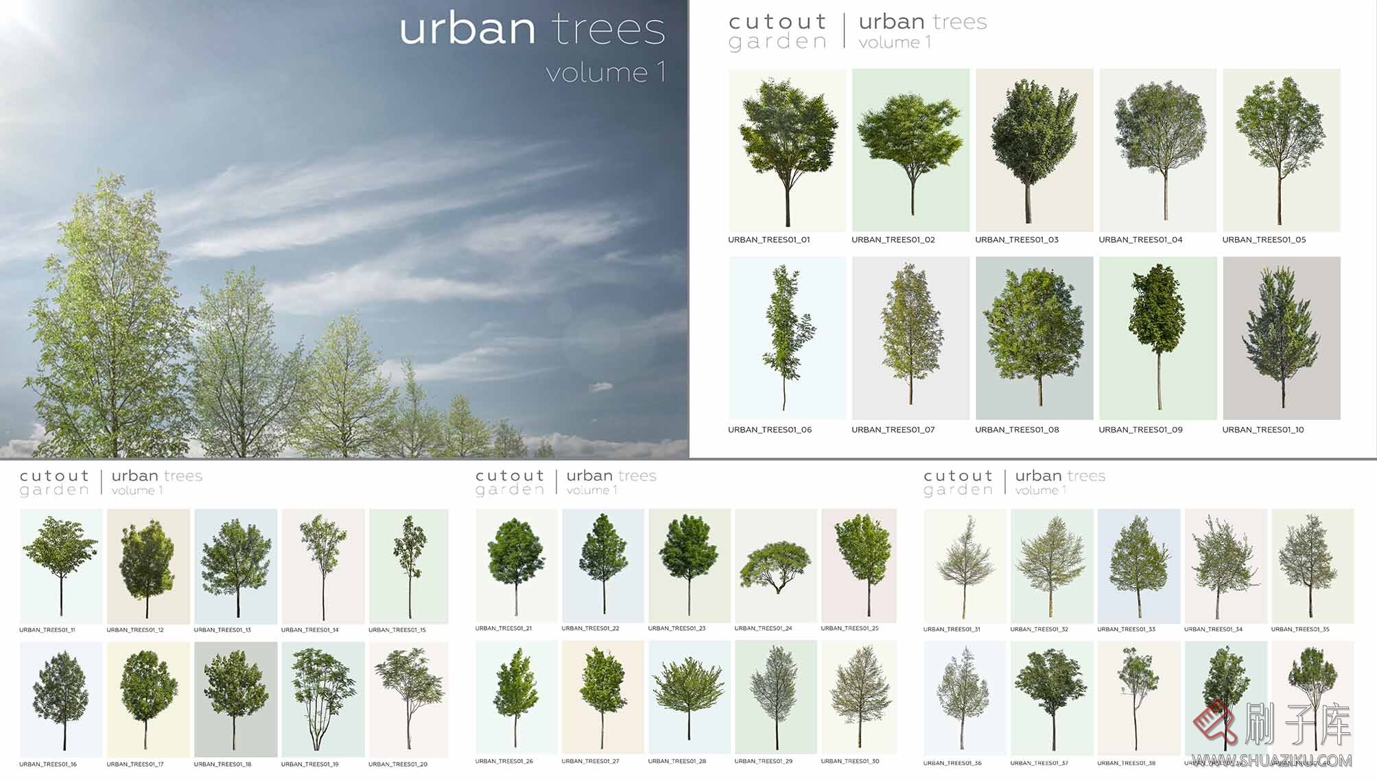 390个顶级效果图后期树合集,PSD+PNG+PDF/25G-8 390个顶级效果图后期树合集,PSD+PNG+PDF/25G-8