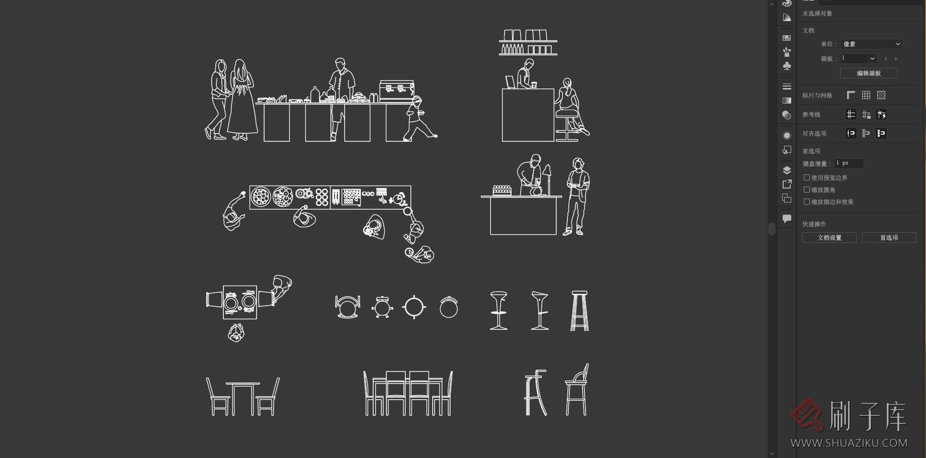 12组家庭餐桌、吧台CAD图块，AI+CAD+PNG-1