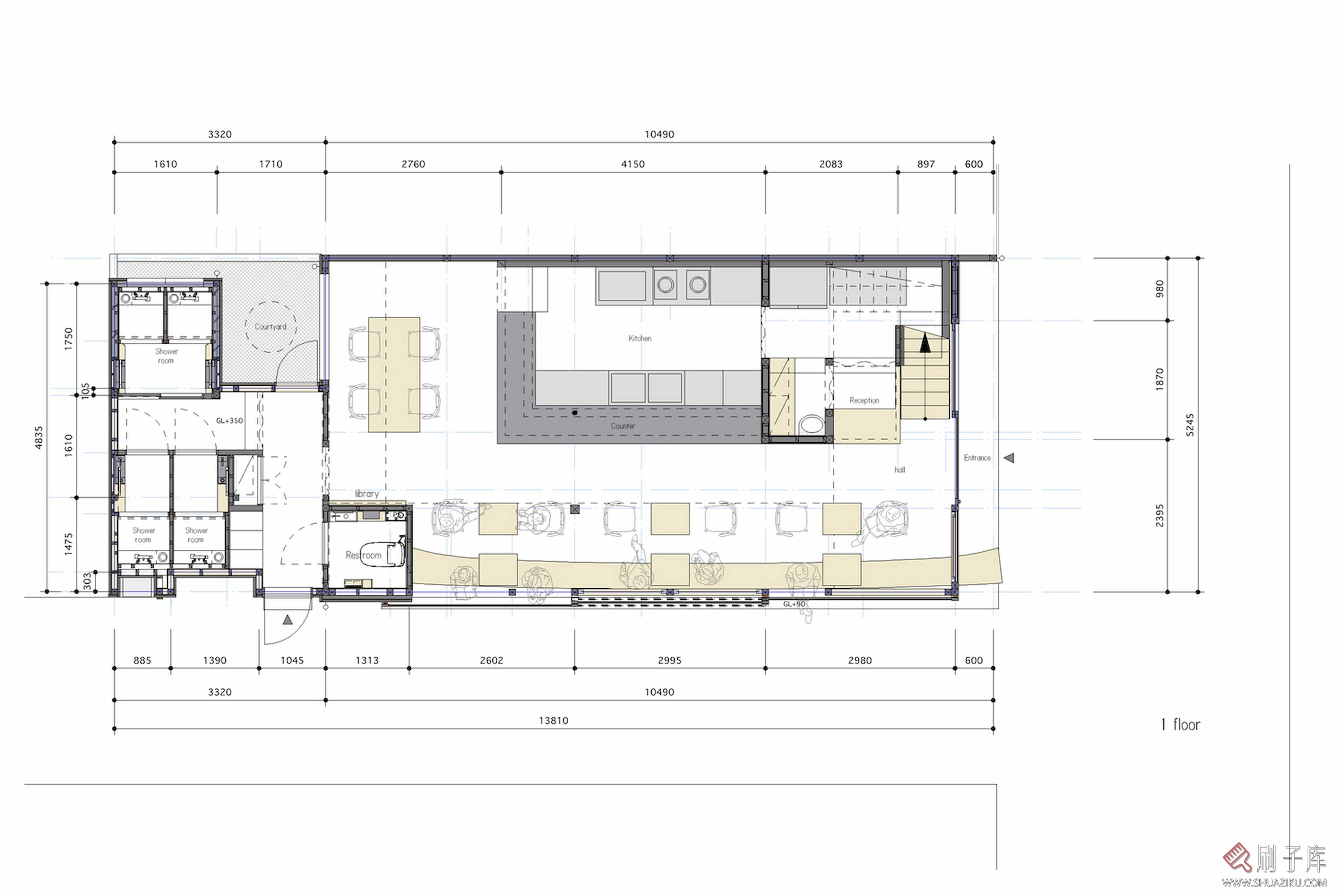 【设计师必备】最新60张咖啡厅平面图-4 【设计师必备】最新60张咖啡厅平面图-4