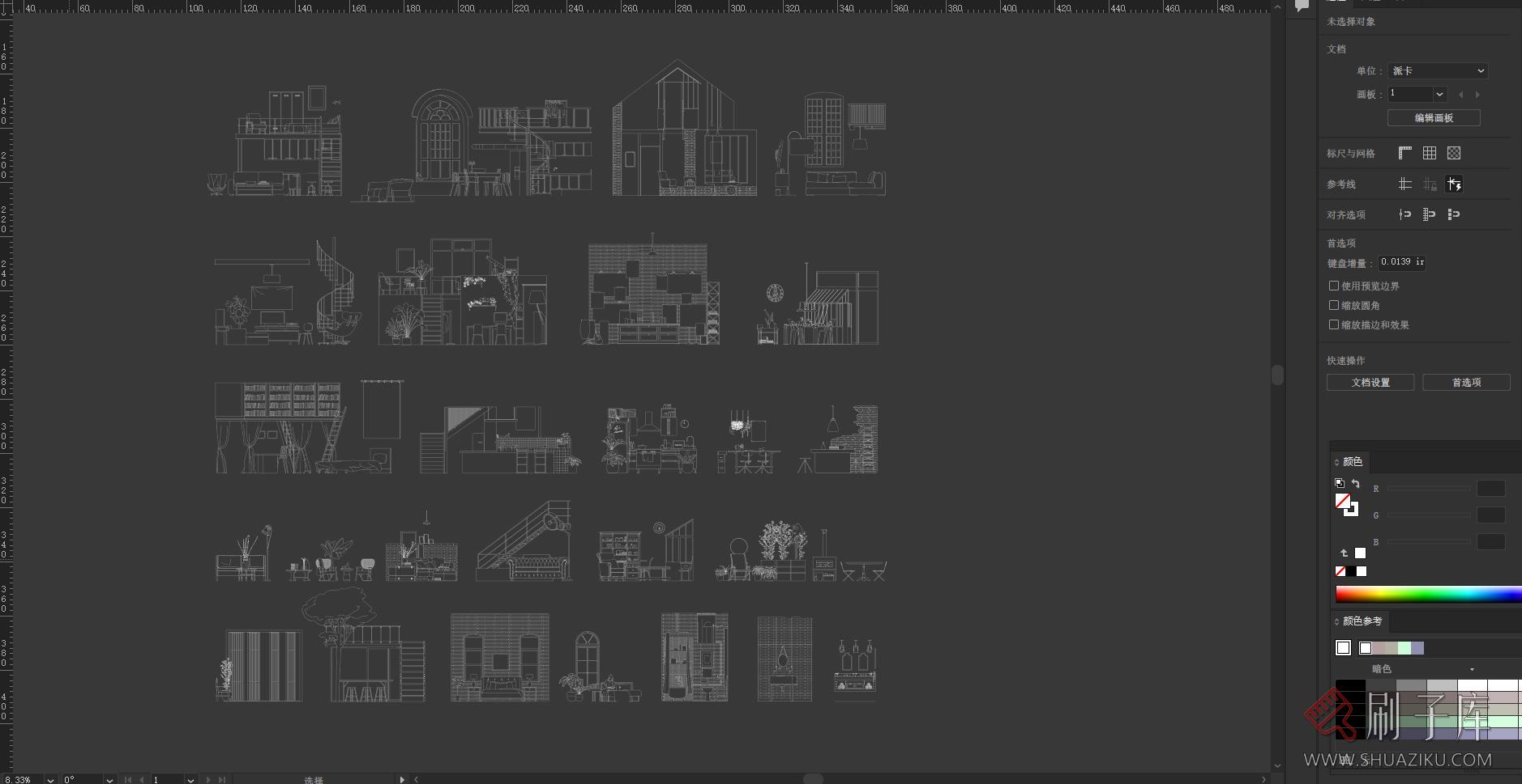 26个高品质室内立面场景图块，AI+CAD-1