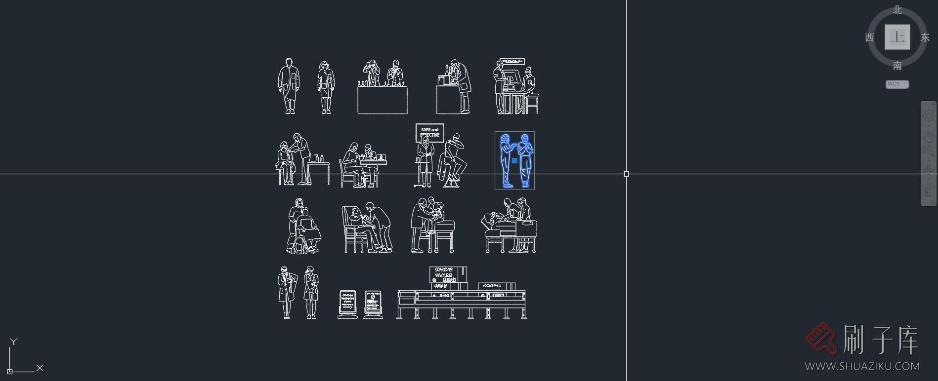 17个新冠相关医护人物矢量图集，AI+CAD+PNG-2