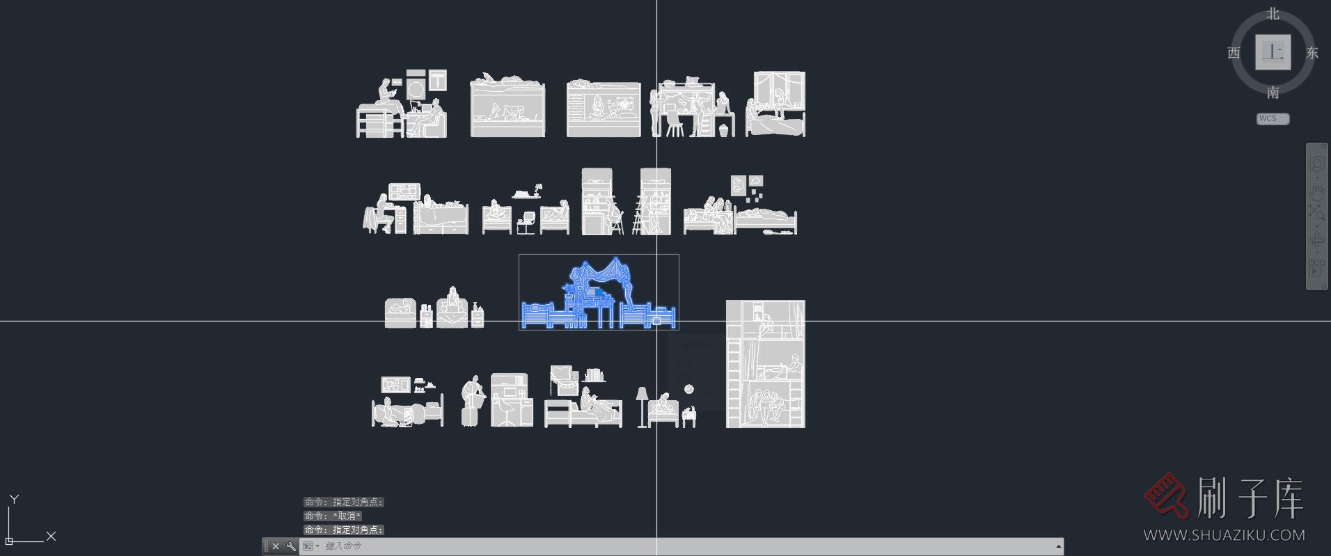 16个学生公寓场景矢量图集，AI+CAD+PSD+PNG-3