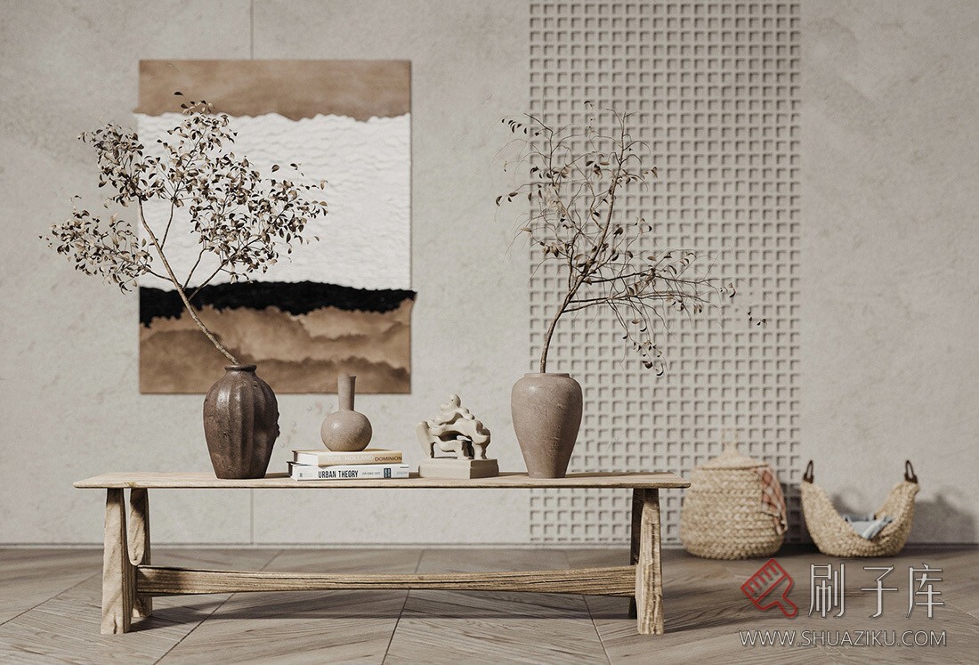 图片[3]-SU侘寂风装饰品模型（带材质贴图）-刷子库