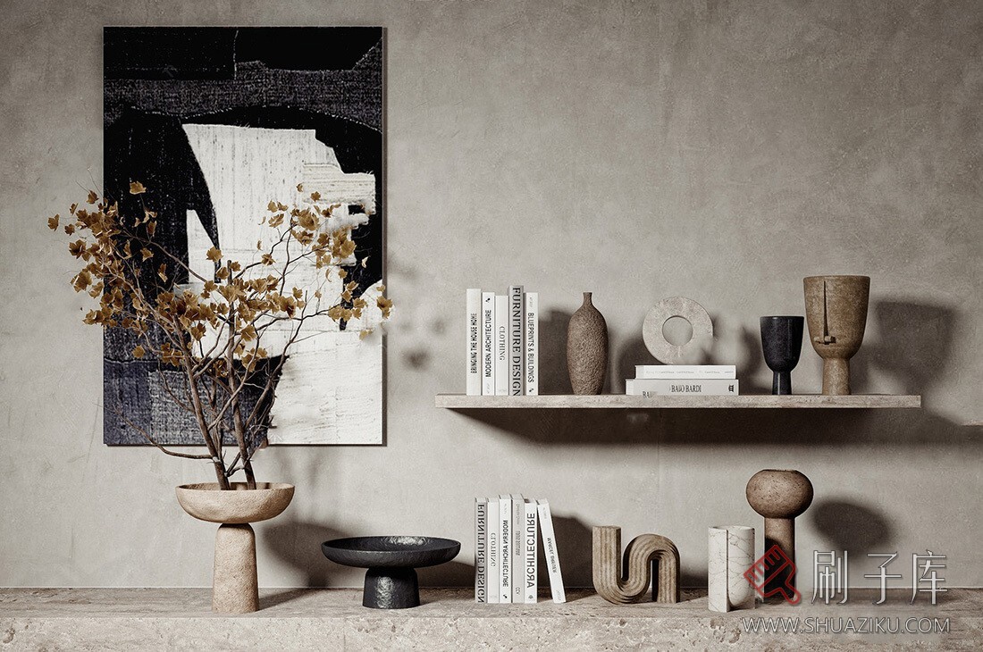 图片[9]-SU侘寂风装饰品模型（带材质贴图）-刷子库