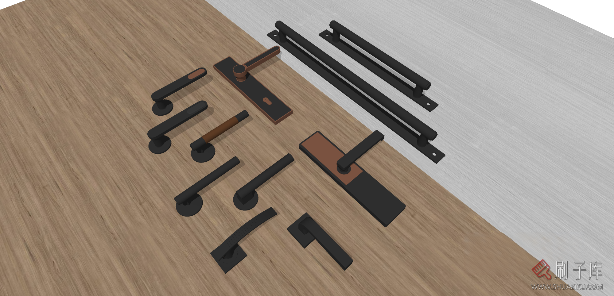 图片[3]-门锁门把手SU模型-刷子库