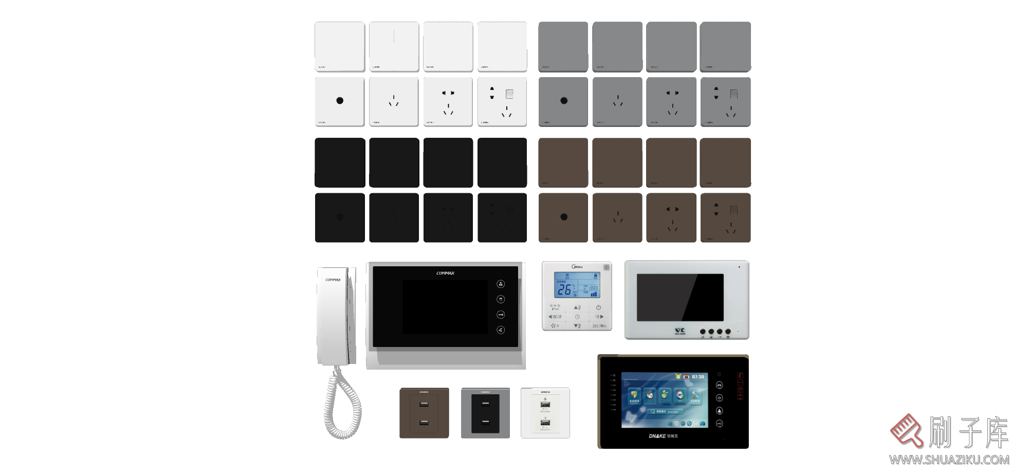 图片[4]-各种开关插座SU模型-刷子库