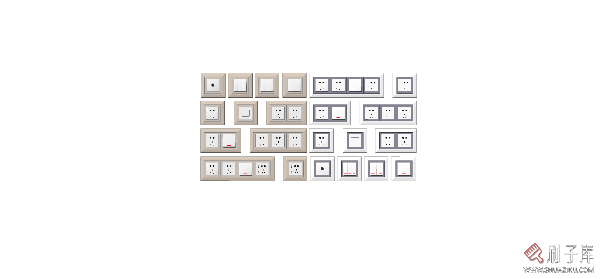图片[15]-各种开关插座SU模型-刷子库