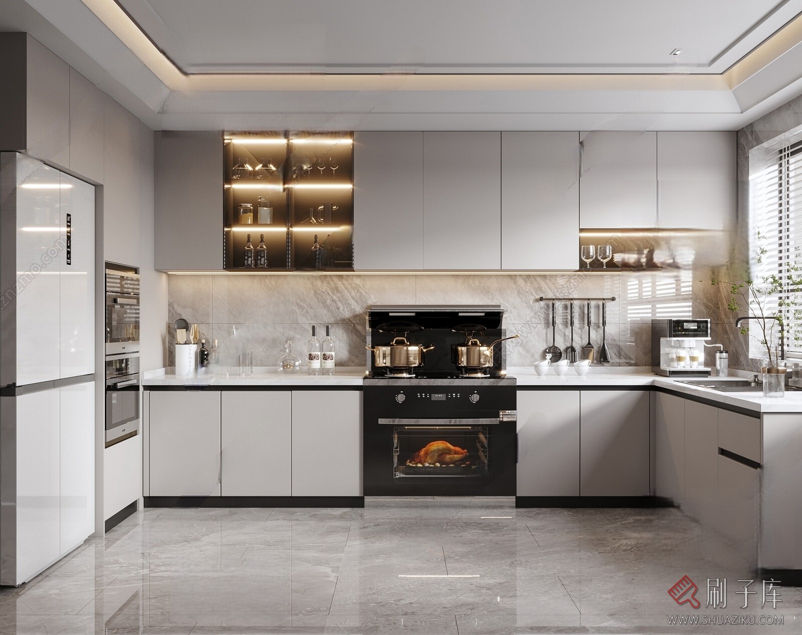 图片[5]-草图大师厨房橱柜SU模型库-45套-刷子库