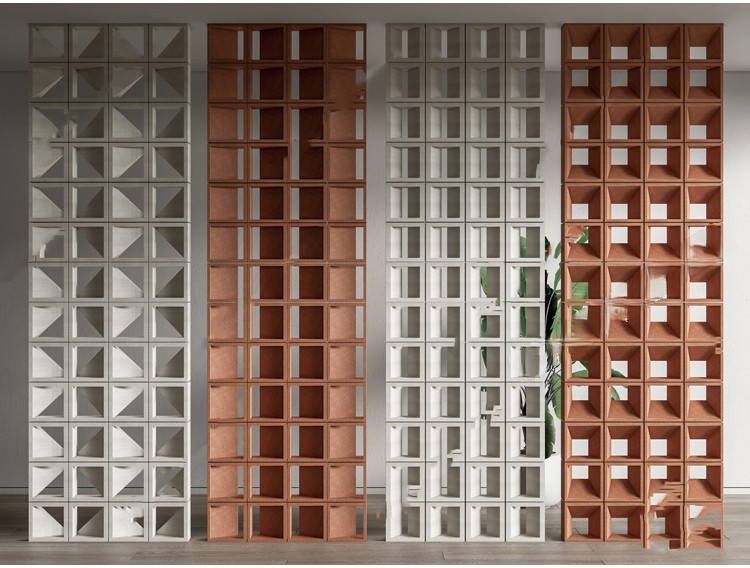 图片[14]-现代水泥空心砖构件镂空透光隔断侘寂风微水泥景墙SU模型草图大师-刷子库