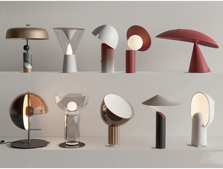 图片[6]-落地灯台灯SU模型库现代轻奢侘寂风奶油家装室内日式灯具草图大师-刷子库