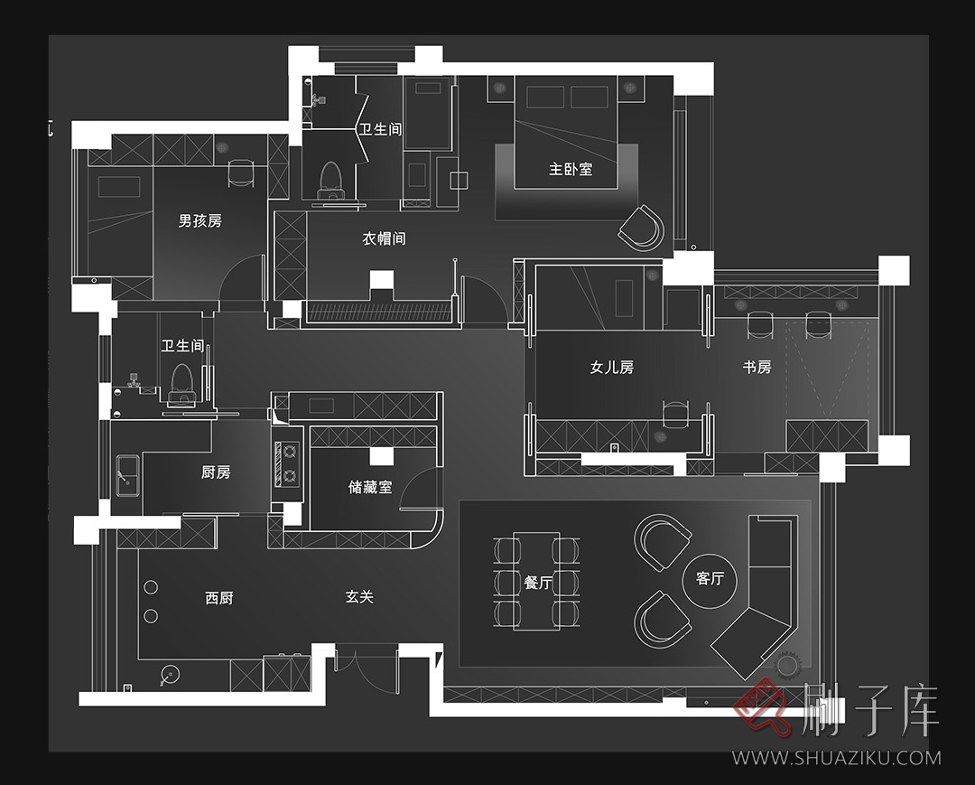 图片[2]-相同户型图改造66种不同设计方案-刷子库