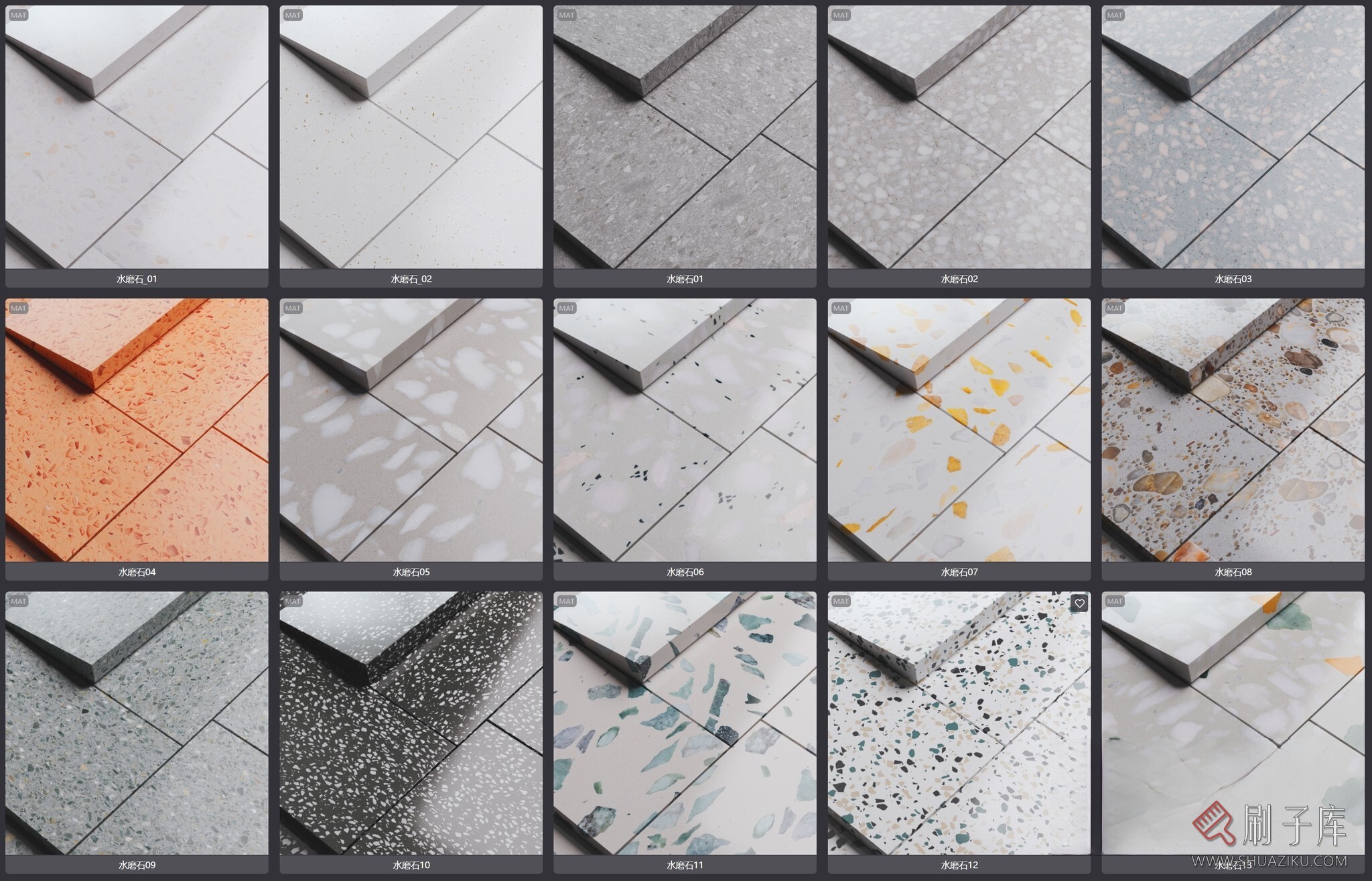 图片[11]-178个高品质石材corona材质-刷子库